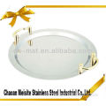 Good QC product metal serving trays/round dish and plate/square food plate